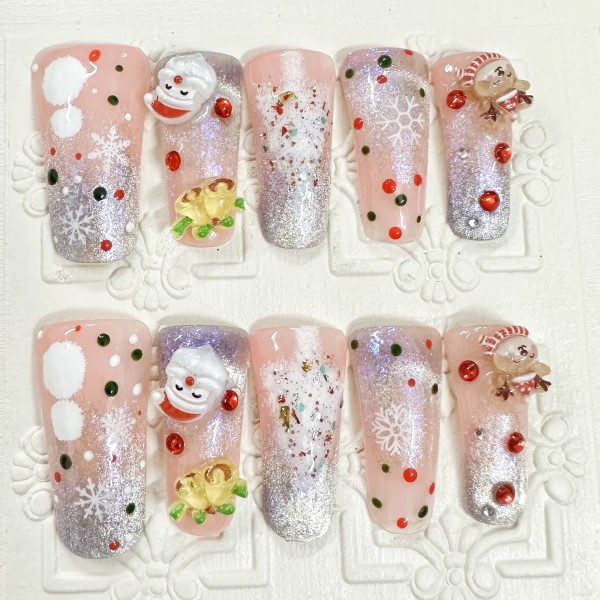 Santa Claus themed duck nail